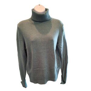 Eddie Bauer Turtleneck Long Sleeve Sweater Womens Medium Blue Cozy Warm